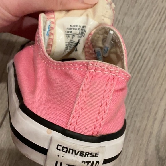 Converse Lot of 2 Gray Pink Sneakers Classic Low-Top All Star Chucks Size 7 - Picture 7 of 16